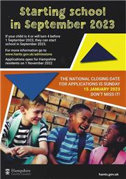 Admissions to School -September 2023